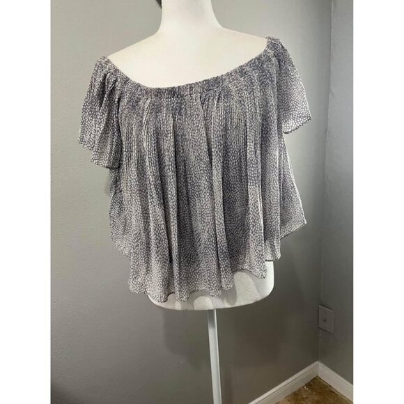 Storee gray specs cropped blouse size medium - Picture 1 of 6